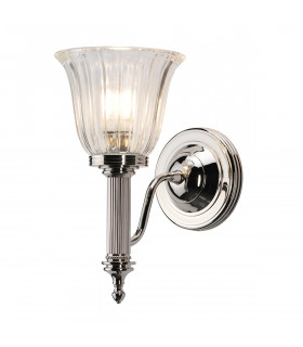 Carroll 1 Light Bathroom Wall Light Polished Nickel IP44 G9-1
