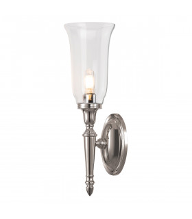 Dryden 1 Light Bathroom Wall Light Polished Nickel IP44 G9-1