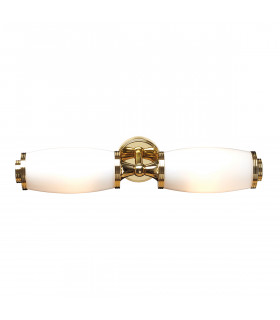 Eliot 2 Light Bathroom Twin Wall Light Polished Brass IP44 G9-1