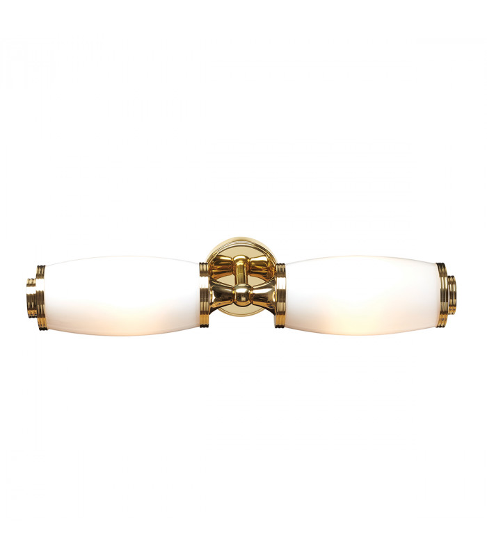 Eliot 2 Light Bathroom Twin Wall Light Polished Brass IP44 G9-1