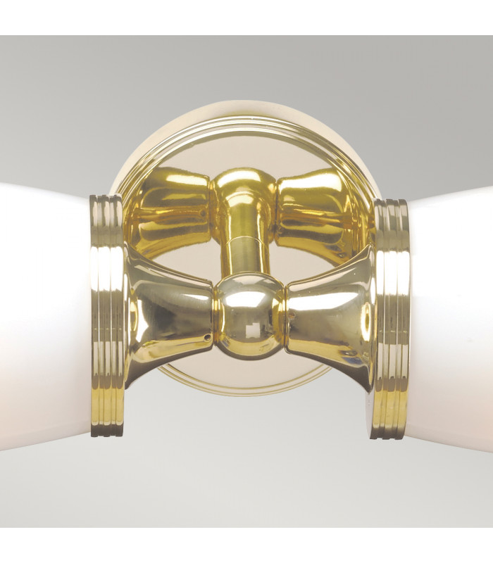 Eliot 2 Light Bathroom Twin Wall Light Polished Brass IP44 G9-2