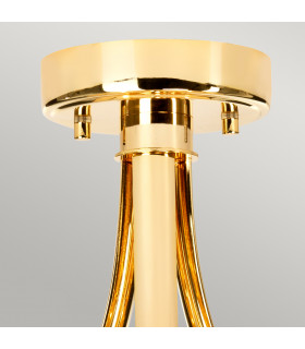 Falmouth 3 Light Semi Flush Bathroom Ceiling Light Gold IP44 G9-2