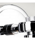 Gunnislake 1 Light Wall Light Polished Chrome Glass Shade IP44 G9-2