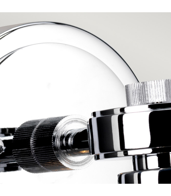 Gunnislake 1 Light Wall Light Polished Chrome Glass Shade IP44 G9-2
