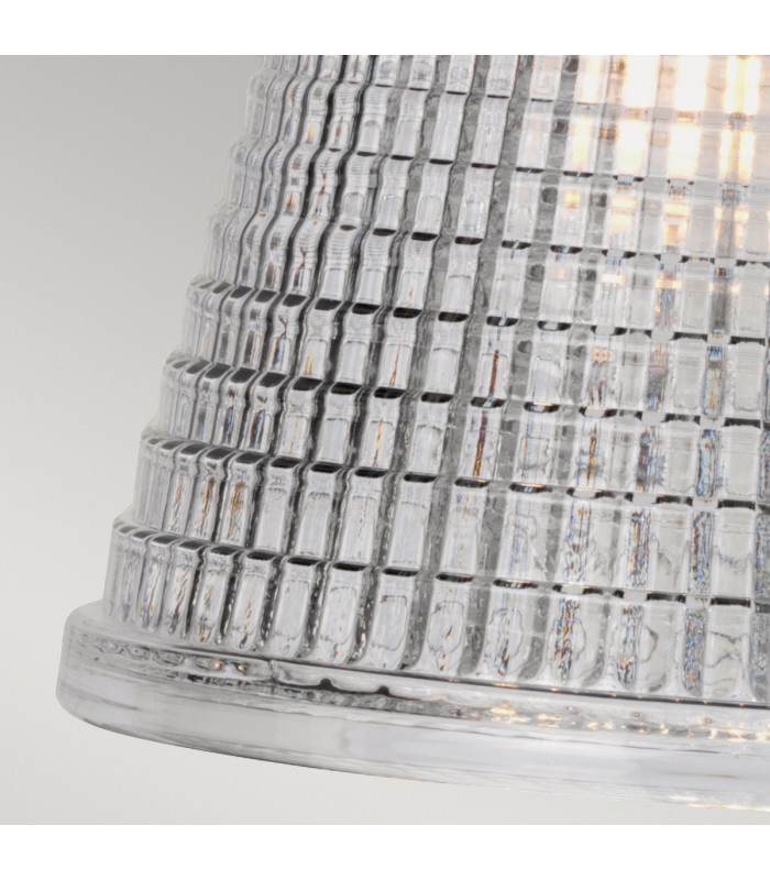 Gunnislake 1 Light Wall Light Polished Chrome Glass Shade IP44 G9-4