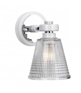 Gunnislake 1 Light Wall Light Polished Chrome Glass Shade IP44 G9