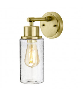 Morvah 1 Light Outdoor Wall Light Brushed Brass IP44 E27-1