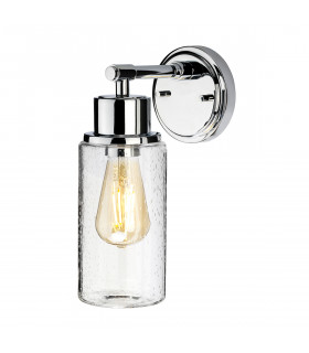 Morvah 1 Light Outdoor Wall Light Polished Chrome IP44 E27-1