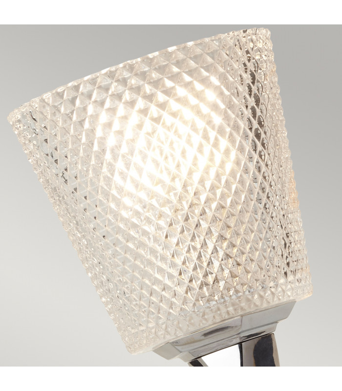 Verity 1 Light Wall Light Polished Chrome Glass Shade G9-3