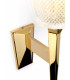 Verity 1 Light Wall Light Polished Gold Glass Shade G9-2
