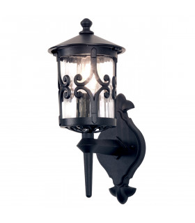 Hereford 1 Light Outdoor Wall Lantern Light Black E27-1