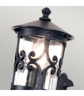 Hereford 1 Light Outdoor Wall Lantern Light Black E27-2