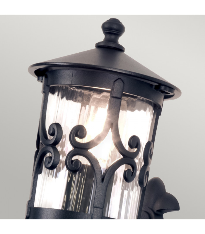 Hereford 1 Light Outdoor Wall Lantern Light Black E27-2