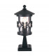Hereford 1 Light Outdoor Pedestal Light Black E27-1
