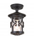 Hereford 1 Light Outdoor Ceiling Lantern Black E27-1
