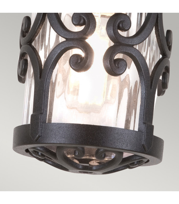 Hereford 1 Light Outdoor Ceiling Lantern Black E27-4