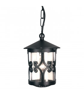 Hereford 1 Light Outdoor Ceiling Lantern Black E27-1