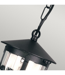 Hereford 1 Light Outdoor Ceiling Lantern Black E27-2