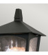 York 1 Light Outdoor Flush Ceiling Lantern Black E27-4