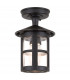 Hereford 1 Light Outdoor Flush Lantern Light Black IP43 E27-1