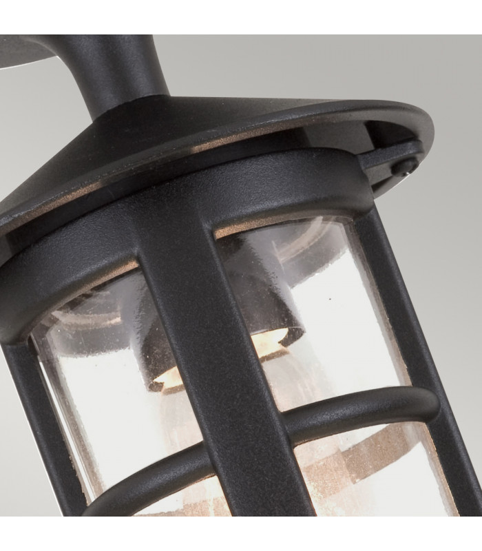Hereford 1 Light Outdoor Flush Lantern Light Black IP43 E27-3