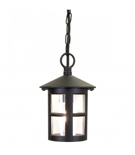 Hereford 1 Light Outdoor Ceiling Lantern Black IP43 E27-1