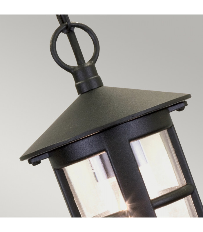 Hereford 1 Light Outdoor Ceiling Lantern Black IP43 E27-4