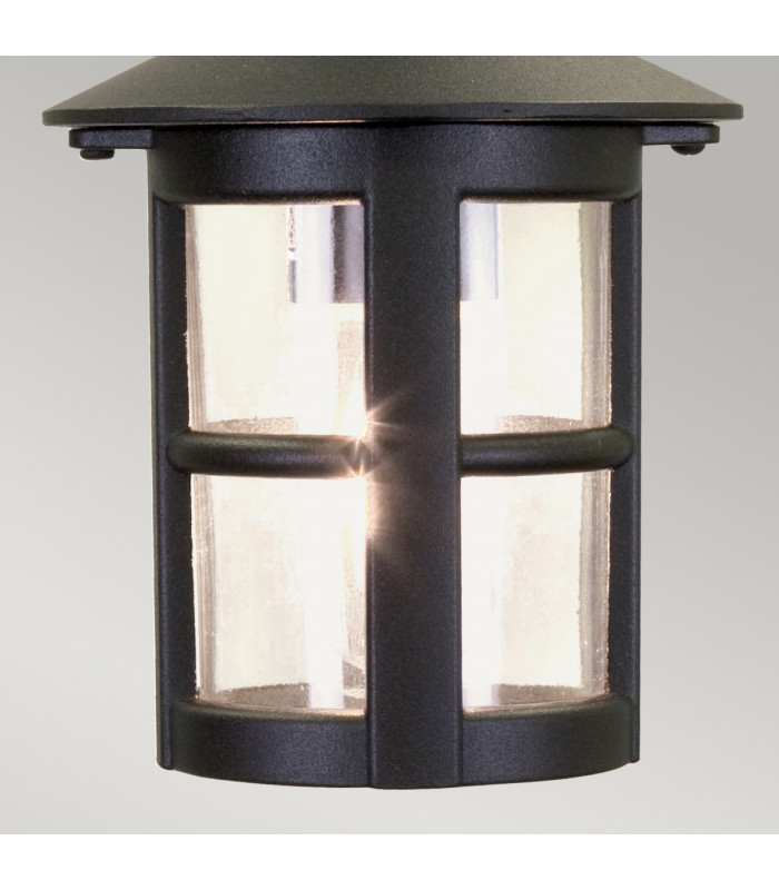 Hereford 1 Light Outdoor Ceiling Lantern Black IP43 E27-5