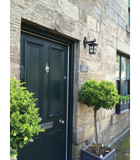 Hereford 1 Light Outdoor Wall Lantern Light Black IP43 E27-2