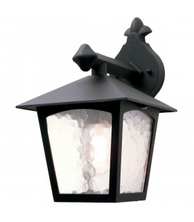 York 1 Light Outdoor Wall Lantern Light Black IP43 E27-1