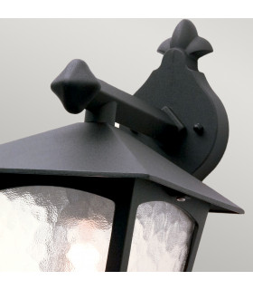 York 1 Light Outdoor Wall Lantern Light Black IP43 E27-2