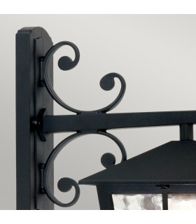 Canterbury 1 Light Outdoor Wall Lantern Light Black E27-2