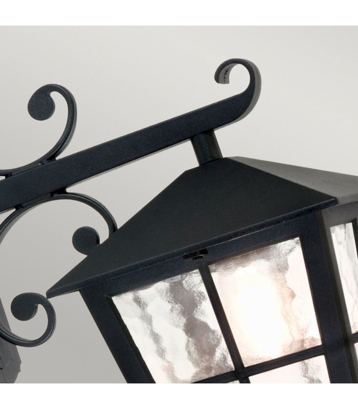 Canterbury 1 Light Outdoor Wall Lantern Light Black E27-3