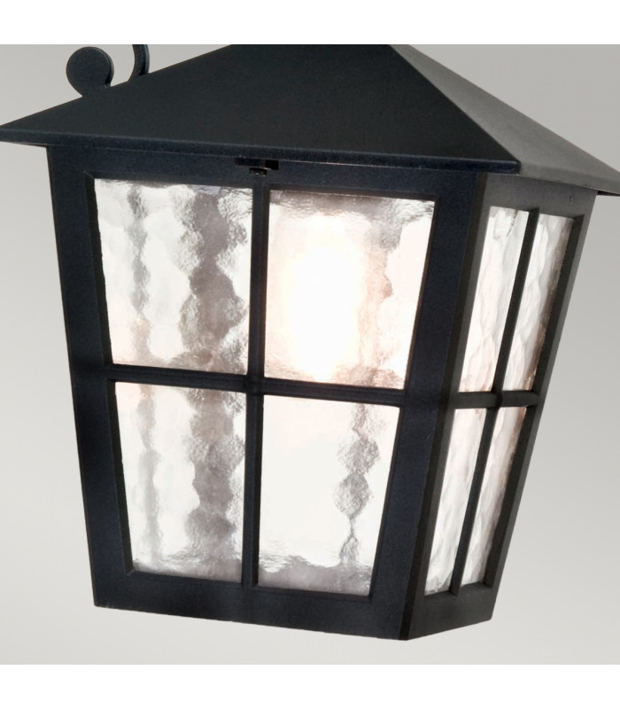 Canterbury 1 Light Outdoor Wall Lantern Light Black E27-4