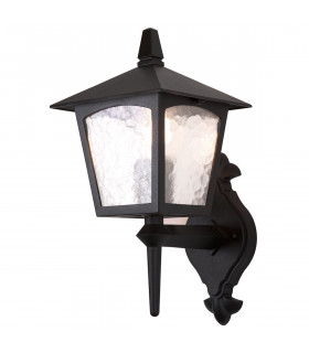 York 1 Light Outdoor Wall Lantern Light Black IP43 E27-1
