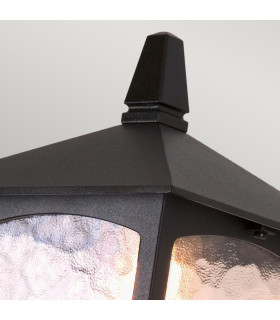 York 1 Light Outdoor Wall Lantern Light Black IP43 E27-2