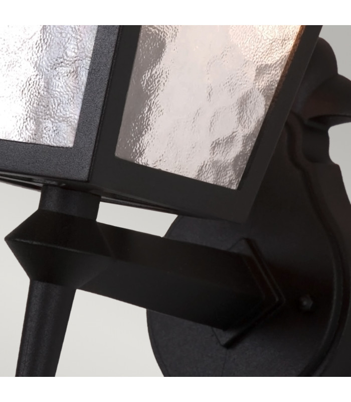 York 1 Light Outdoor Wall Lantern Light Black IP43 E27-4