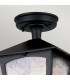 York 1 Light Outdoor Ceiling Lantern Black E27-2