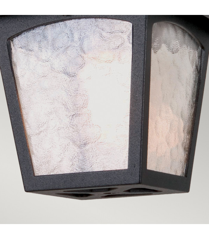 York 1 Light Outdoor Ceiling Lantern Black E27-3