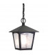 York 1 Light Outdoor Ceiling Chain Lantern Black IP43 E27-1