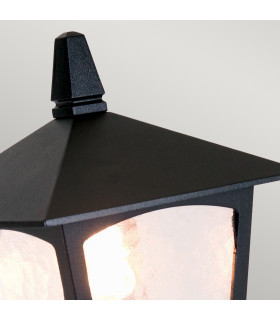 York 1 Light Outdoor Pedestal Lantern Black IP43 E27-2