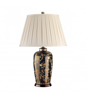 Blackbirds 1 Light Table Lamp Black Gold E27-1