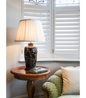 Blackbirds 1 Light Table Lamp Black Gold E27-2