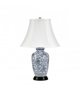Blue 1 Light Table Lamp with Tappered Shade E27-2