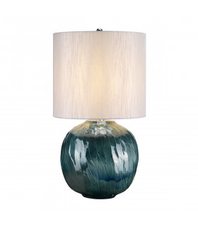 Blue Globe 1 Light Table Lamp Blue E27-1