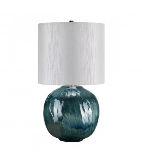 Blue Globe 1 Light Table Lamp Blue E27-2