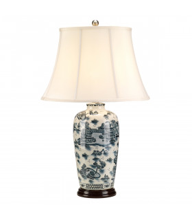 Blue Trad Wp 1 Light Table Lamp Blue E27-1