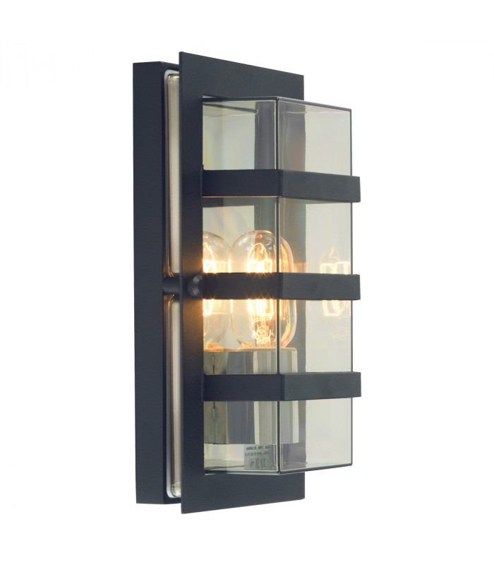 Boden 1 Light Outdoor Wall Light Black IP54 E27-1