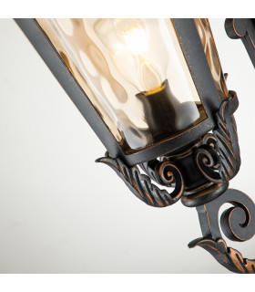 Baltimore 1 Light Outdoor Large Wall Lantern Light Weathered Bronze IP44 E27-2