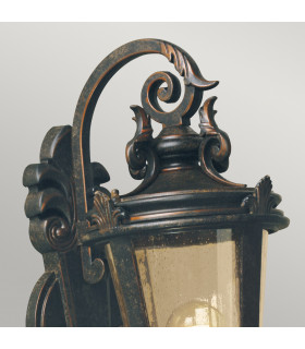 Baltimore 1 Light Outdoor Medium Wall Lantern Light Weathered Bronze IP44 E27-2